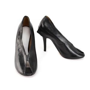 Authentic Martin Margiela leather peep toe heels size 39